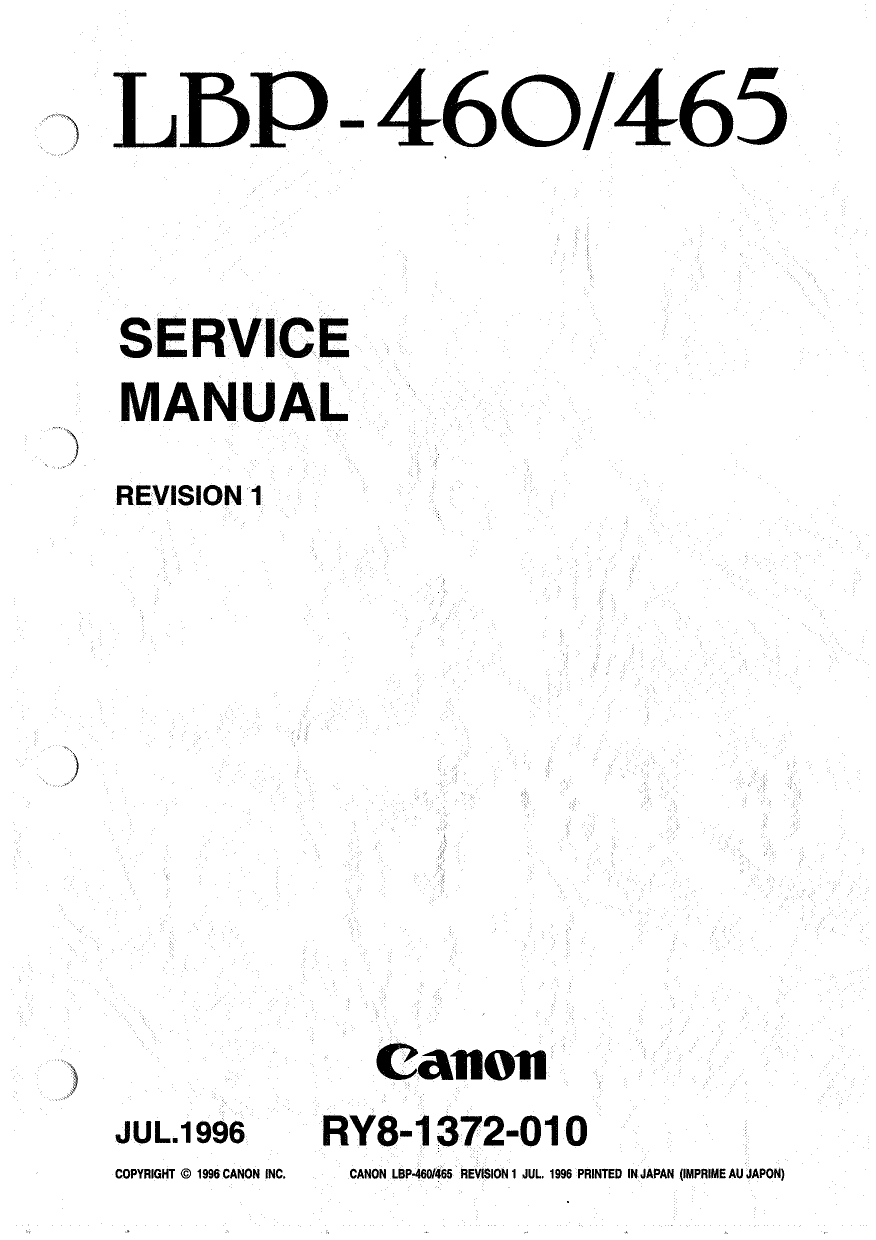 Canon imageCLASS LBP-460 465 Service Manual-1